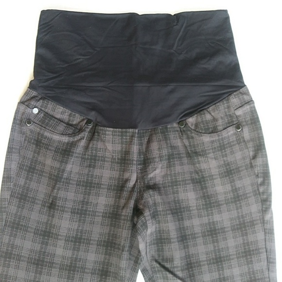 Liverpool Maternity Plaid Stitch Fix Legging 2 / 26 Black Gray - Picture 8 of 15